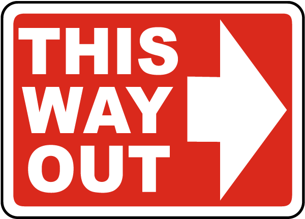 This Way Out Right Arrow Sign Save 10 Instantly