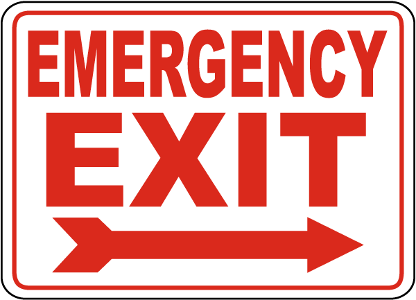 Fire Exit Signs Right Directional Arrow All Sizes & Materials 100x300mm Door 