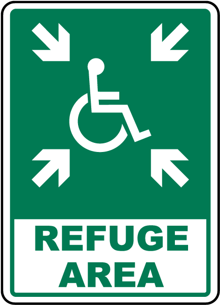 ALL MATERIALS REFUGE POINT SIGNS & STICKERS ALL SIZES FREE P+P EE59 