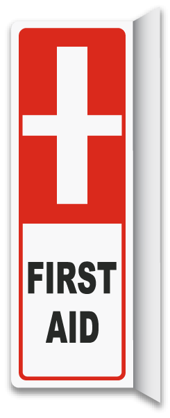 2-Way First Aid Sign - D4603