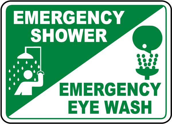 EMERGENCY EYE WASH SIGN VARIOUS SIZES SIGN /& STICKER OPTIONS SAFETY SIGN