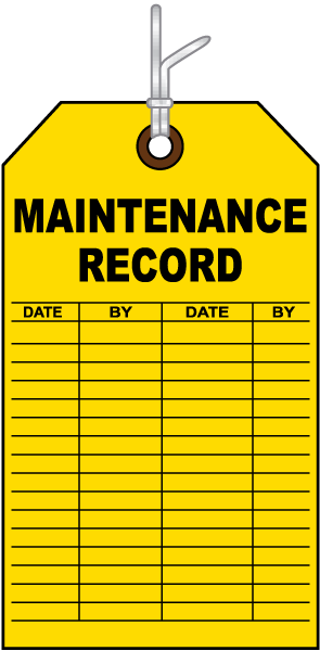 Maintenance Chart For Equipment