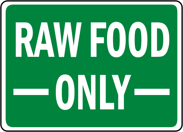 All Sizes Raw Meat Only Rigid Plastic Sign OR Sticker Food Hygiene FP77