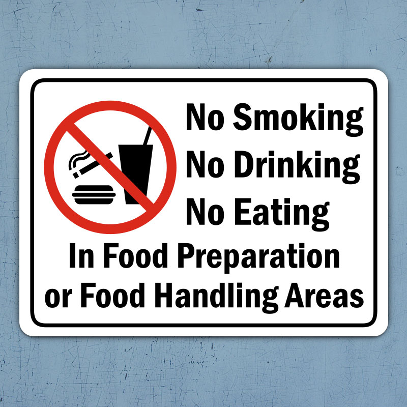 Food Preparation and Storage Sign with Full Colour Graphics 840x590mm 