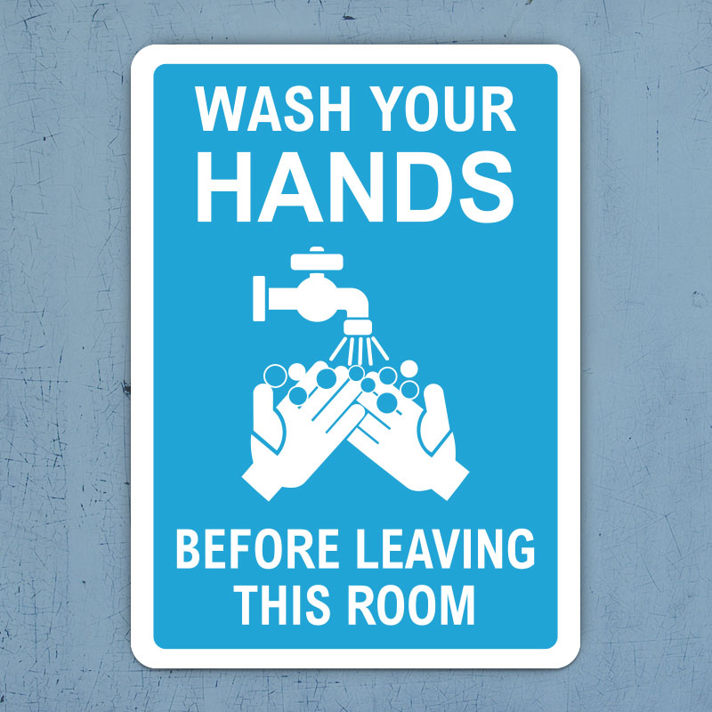 Wash Your Hands Before Leaving This Room Sign D5880 - by SafetySign.com