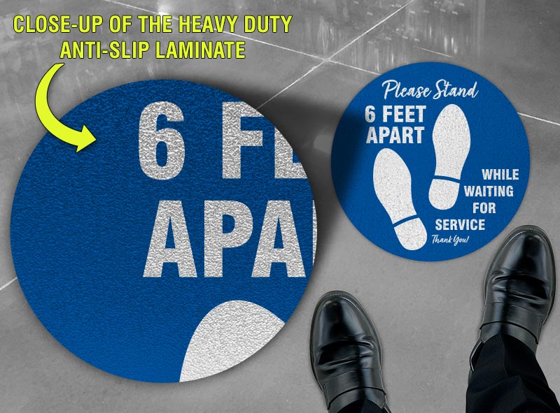 Please Stand 6 Ft Apart Floor Sign — D6009
