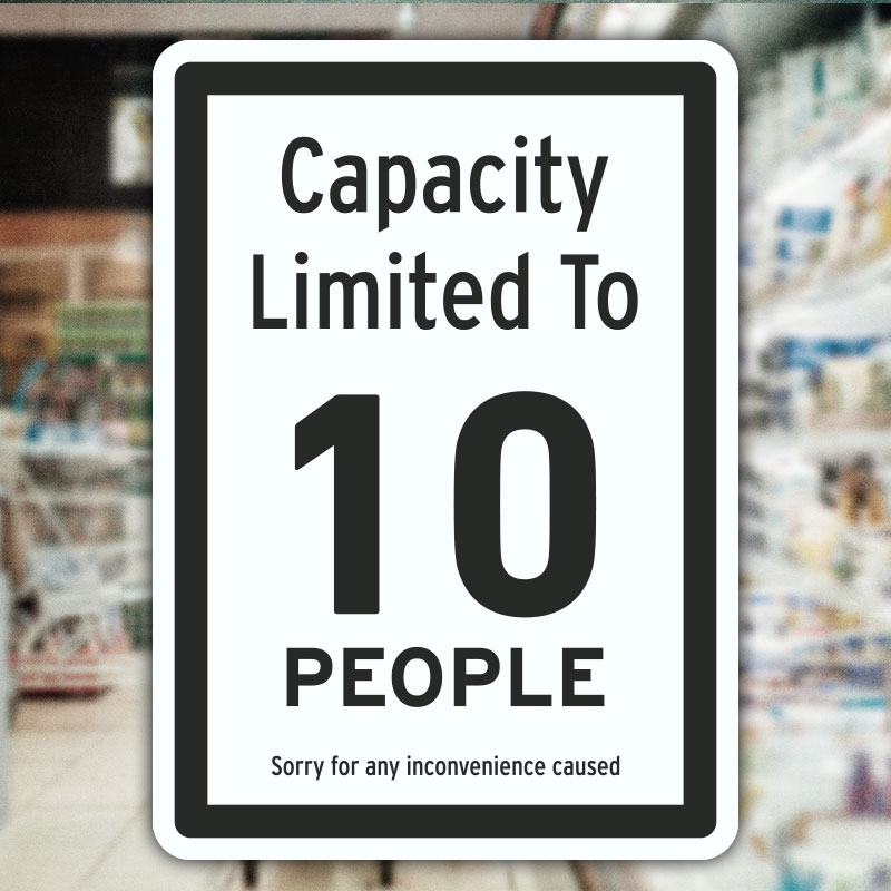 Capacity Limited Sign D6086, by SafetySign.com