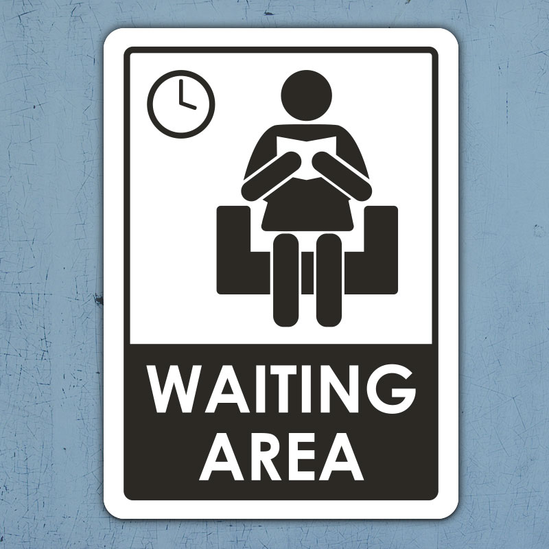 Waiting Area Sign D6105,by