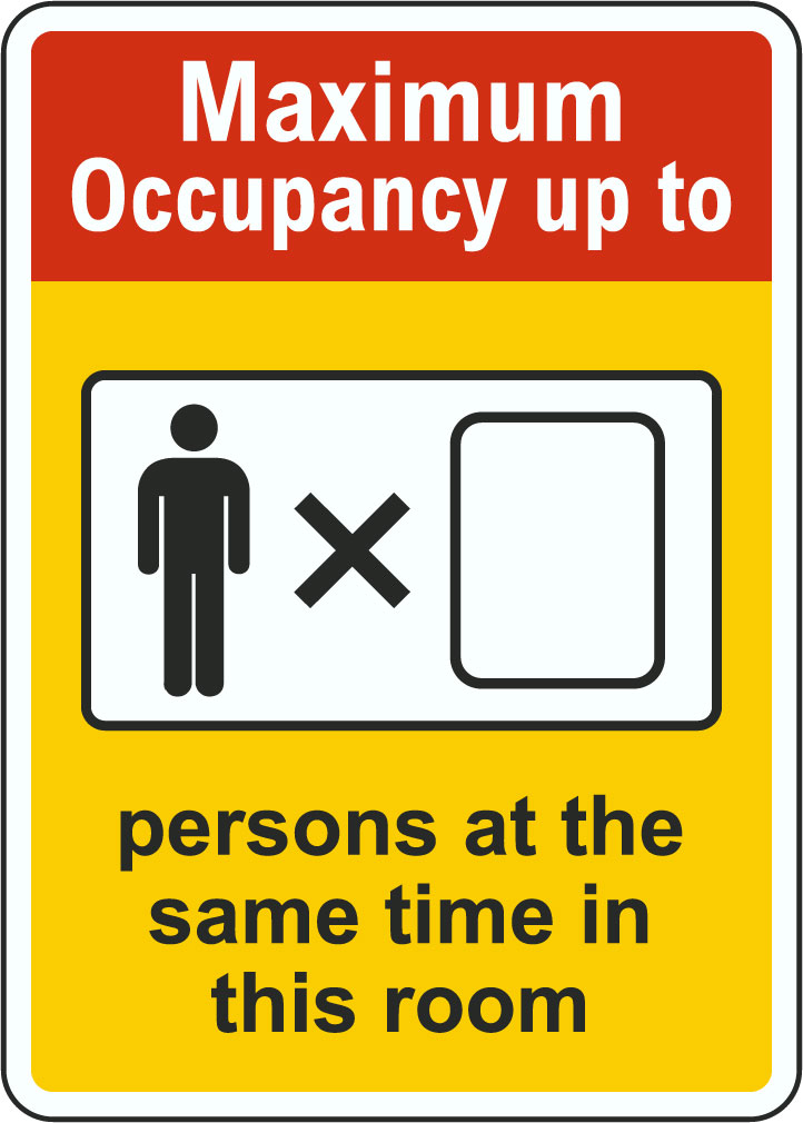 Maximum Occupancy Up To Sign — D6179 by