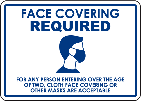 Face Covering Required Sign D6289