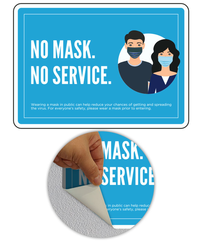 No Mask No Service Sign D6530, by SafetySign.com