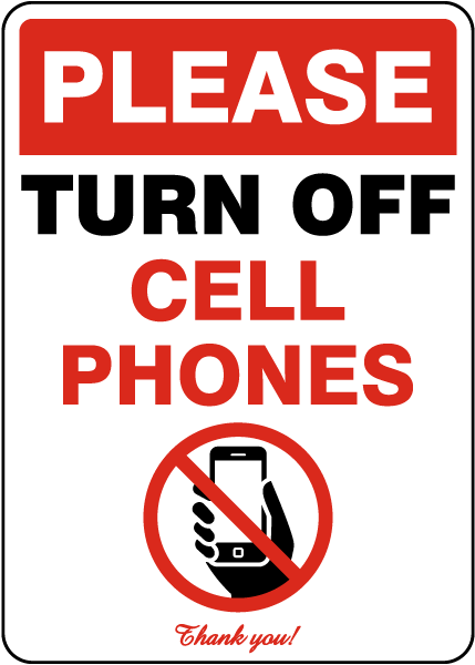 Please Turn Off Your Cell Phone Aluminum METAL Sign 