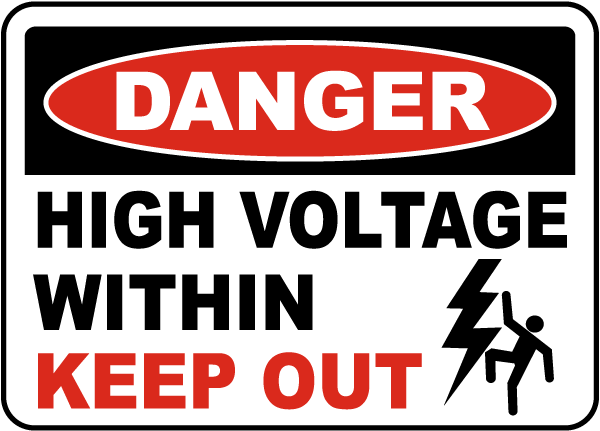 OSHA DANGER SAFETY SIGN HIGH VOLTAGE WITHIN KEEP OUT 742415846728 