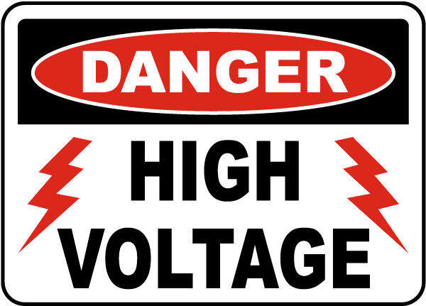 Danger High Voltage Sign E3300 By Safetysign Com