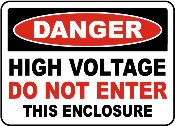 High Voltage Do Not Enter Enclosure Sign Save 10 Instantly High Voltage Do Not Enter Enclosure Sign Save 10 Instantly