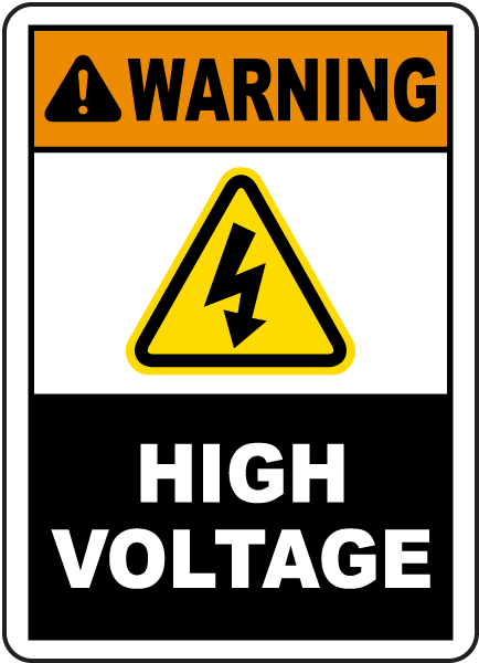 High Voltage Warning Sign Low Price Guarantee Safetysign Com