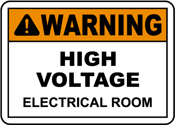 Electrical Safety High Voltage Safety Sign V6WELE0044 