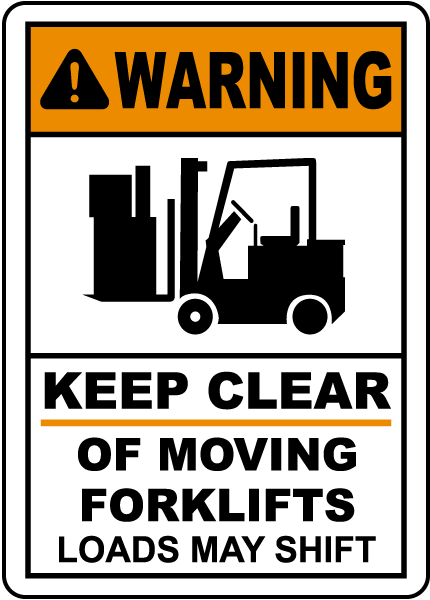 Keep Clear Of Moving Forklifts Sign E5146 By Safetysign Com