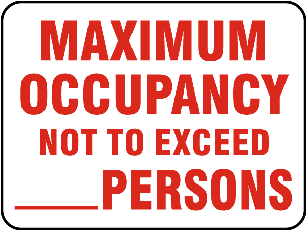 Maximum Occupancy Sign F1689 By Safetysign Com