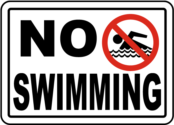 No Swimming Sign F2511 - by SafetySign.com