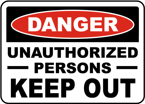 Danger 10 x 14 Plastic Unauthorized Personnel Keep Out Sign By SmartSign