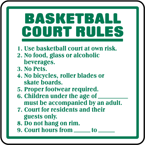 basketball safety rules