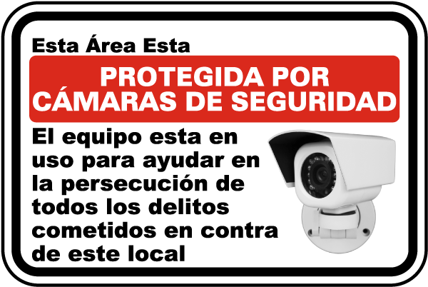 Plastic Sign Advertencia 24 Horas Vigilancia Surveillance 24 Hours Spanish