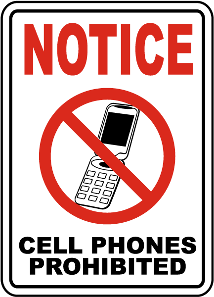 No Use Of Mobile Phones Sign Stainless Steel 