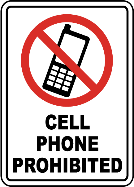 Image result for cell phone prohibited