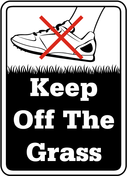 "KEEP OFF THE GRASS" WARNING SIGN HEAVY DUTY METAL 