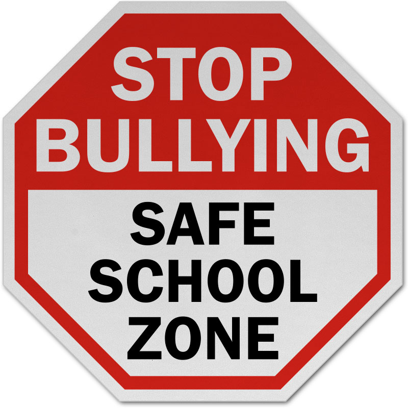 Stop Bullying Safe School Zone Sign F7617 - by SafetySign.com