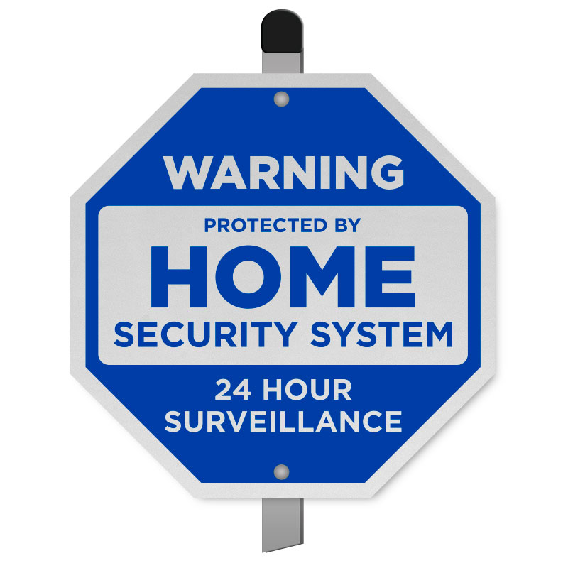 Stock # 713 Home Security Alarm System Yard Sign & 4 Window Stickers 