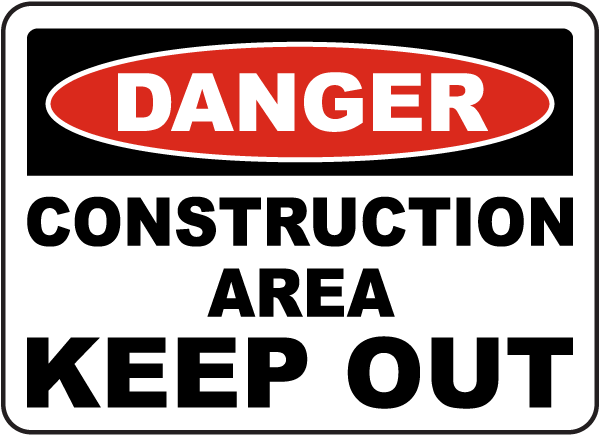 Construction Area Keep Out Sign G2345 - by SafetySign.com