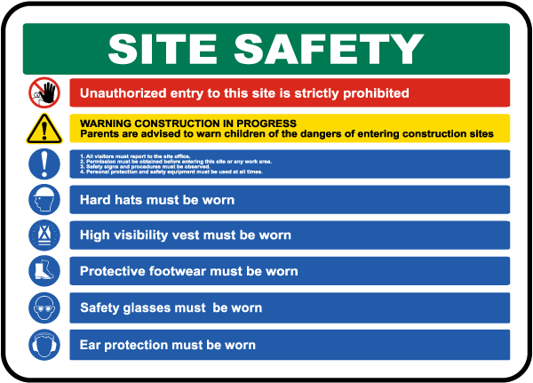 Large Site Safety Sign 