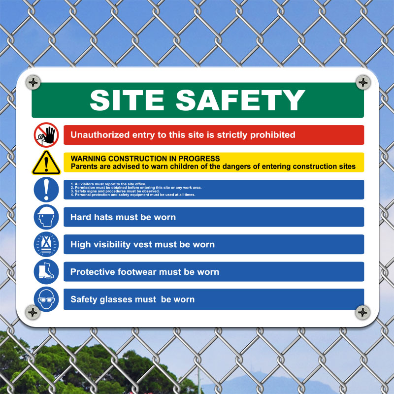 Sign save. Site Safety. Unauthorized entry is prohibited. 10rule Safety. Site Safety PPE H.