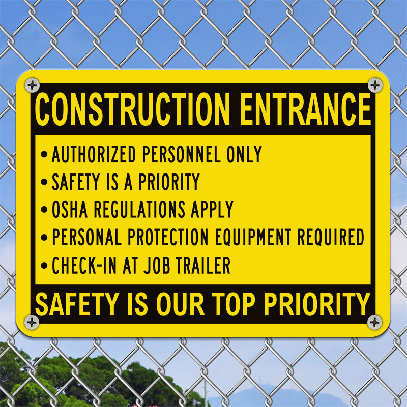 Construction Entrance Sign - G2702