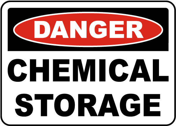 Danger Chemical Storage Sign Metal/Aluminium UV Reflective Safety Warning Signs 