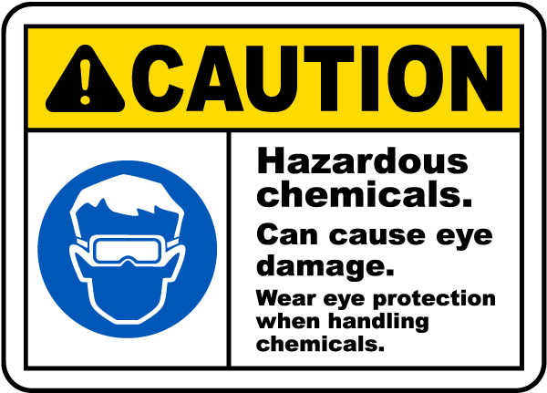 Caution hazardous substance Safety sign 