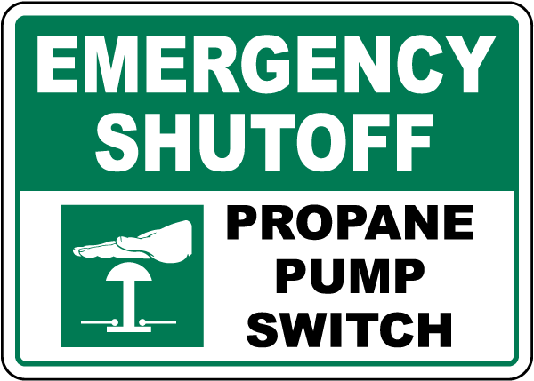 Protect Your Business Electrical Propane Shutoff Switch with Symbol Rigid Plastic Sign Warehouse  Made in The USA Work Site OSHA Waring Sign