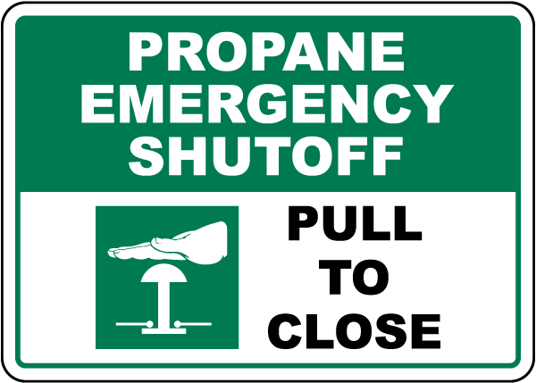 Protect Your Business Electrical Propane Shutoff Switch with Symbol Rigid Plastic Sign Warehouse  Made in The USA Work Site OSHA Waring Sign