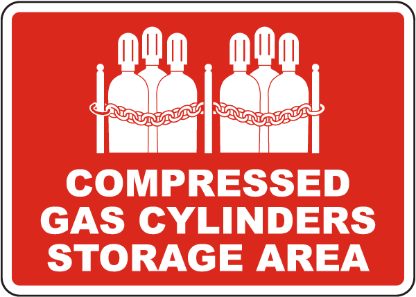 Construction Site Warehouse & Shop Area OSHA Danger Sign  Made in The USA Aluminum Sign Compressed Gas Protect Your Business 