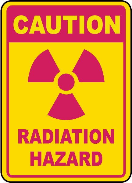 Radiation Hazard With Symbol  Made in the USA OSHA CAUTION RADIATION Sign