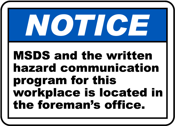 Foreman's office site Safety sign 