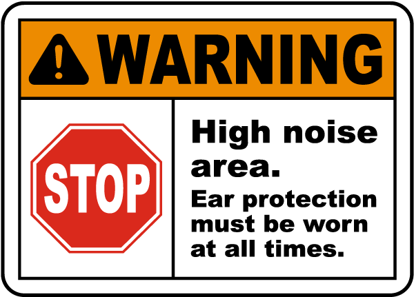 EAR PLUGS MUST BE WORN Mandatory Signs 