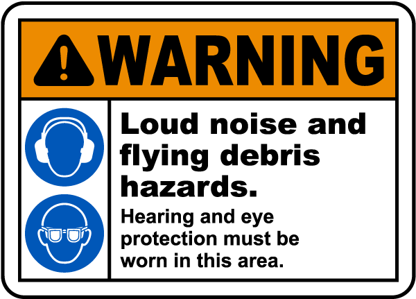 Warning Ear Protection Required While Equipment Is Operating Metal Sign 
