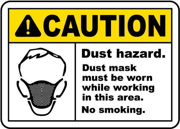 Wear dust masks COUN0078 Stickers & Signs 