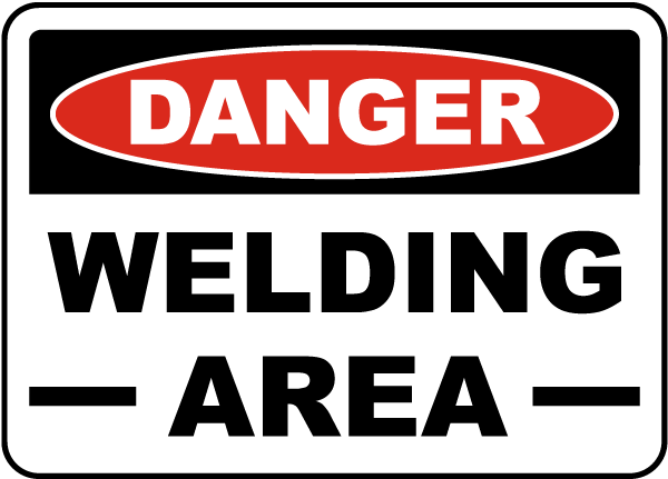 Unique Danger Warning Hazard Plaque Shop & Garage Decor Welding Area Sign 