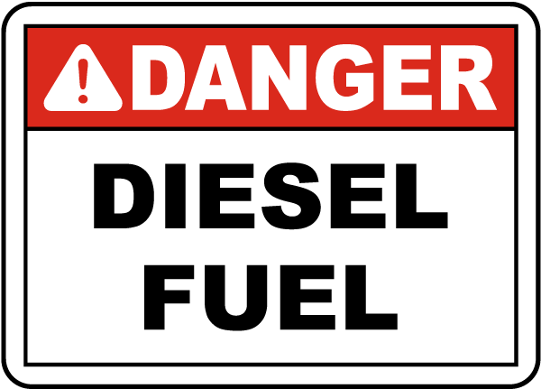 Caution Diesel Fuel Only Sticker Sign Decal 30cm x 23cm Public Safety WHS OHS 