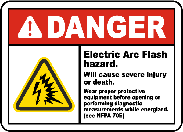 12 Electrical Shock Hazard Decals Warning Labels Stickers Electrical Arc Flash 