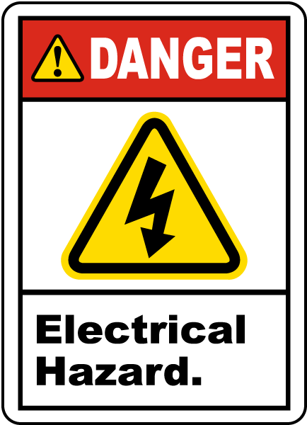 Electrical Hazard2 Danger OSHA ANSI LABEL DECAL STICKER 